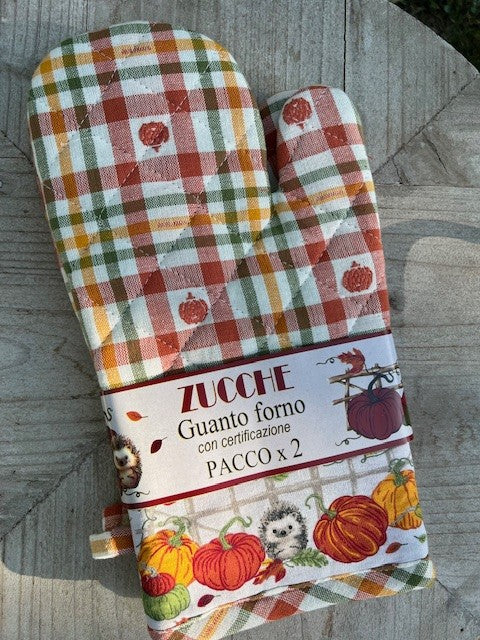 Set cucina 1 guantone 1 presina forno linea Zucche Pezzoli