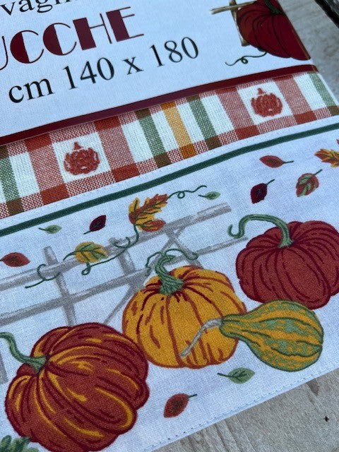 Tovaglia linea Zucche Pezzoli in cotone cm 140x240