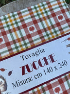 Tovaglia linea Zucche Pezzoli in cotone cm 140x240