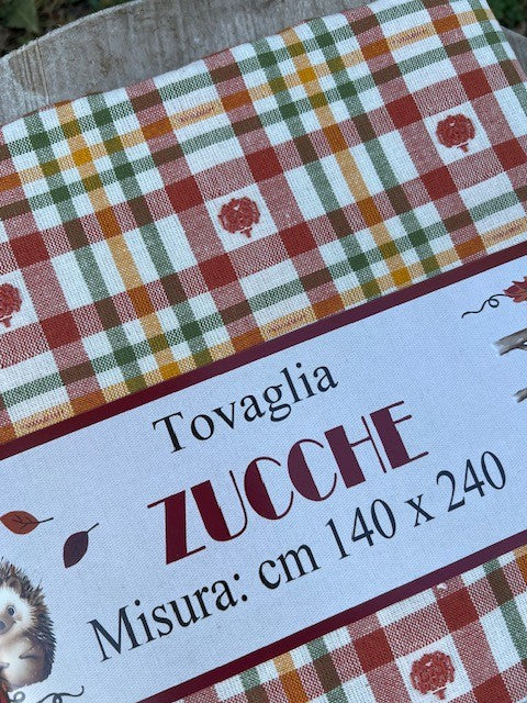 Tovaglia linea Zucche Pezzoli in cotone cm 140x240