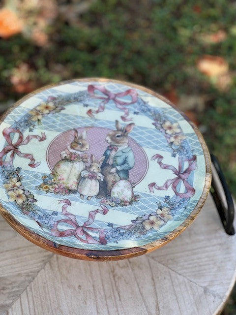 Alzatina Blanc Mariclò " Joyeuses Paques" legno mango cm 30x30xH16