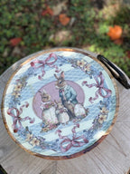 Alzatina Blanc Mariclò " Joyeuses Paques" legno mango cm 30x30xH16