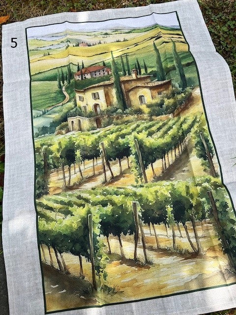 Strofinaccio/Canovaccio cotone stampa digitale in 5 varianti cm 50x70