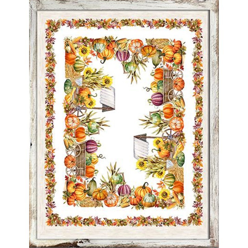 Tovaglia in cotone stampa digitale ZUCCHE cm 140x185