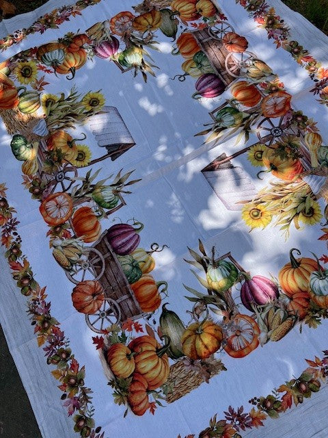 Tovaglia in cotone stampa digitale ZUCCHE cm 140x185