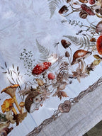Tovaglia in cotone stampa digitale FUNGHI cm 140x185