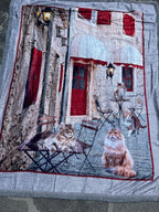 Plaid pile agnellato stampa digitale Pezzoli Gatti cm 130x160