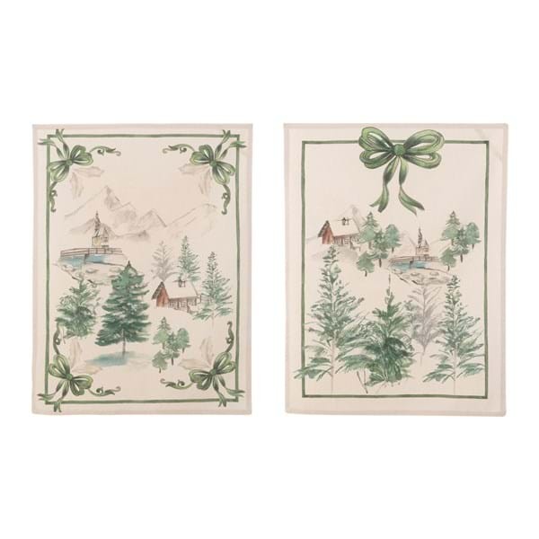 Canovaccio /Strofinaccio 100% cotone linea "Gran Paradiso" assortito in due fantasie cm 50x70 Blanc Mariclò ( prezzo singolo pezzo)