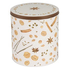 Scatola in metallo con spezie natalizie alta rotonda H: 18,2 Ø: 16,8