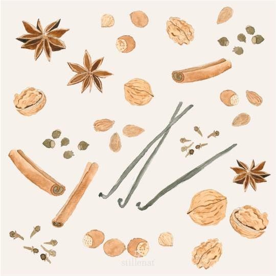 Tovagliolo carta Spezie natalizie 20 pezzi per confezione cm 33x33