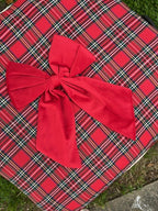 Cuscino Imbottito TARTAN QUADRATO con fiocco  cm 45x45