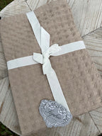 Coppia spugna asciugamano + ospite nido d'ape napone TORTORA