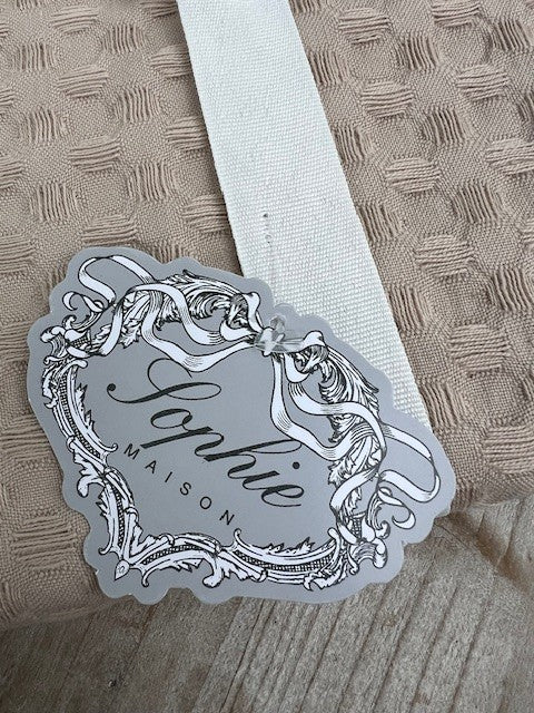 Coppia spugna asciugamano + ospite nido d'ape napone TORTORA