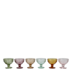Set 6 coppe colorate Chic Antique d. 10,5 H 10 cm (61090100)