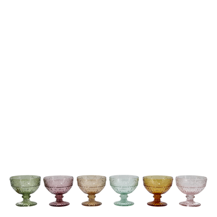 Set 6 coppe colorate Chic Antique d. 10,5 H 10 cm (61090100)