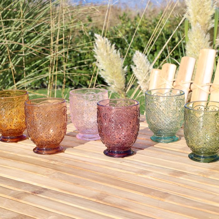 Set 6 bicchieri colorati Chic Antique d. 8 H 10 cm (61092000)