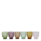 Set 6 bicchieri colorati Chic Antique d. 8 H 10 cm (61092000)