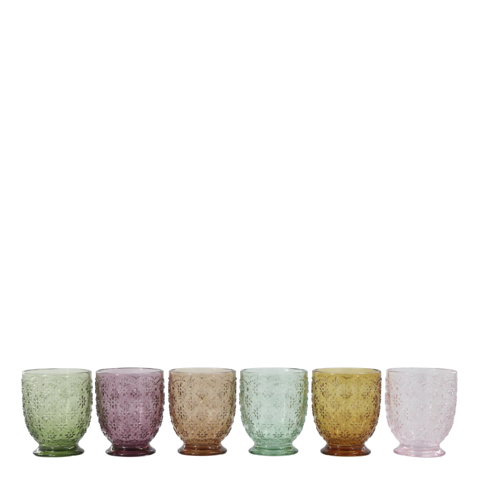 Set 6 bicchieri colorati Chic Antique d. 8 H 10 cm (61092000)