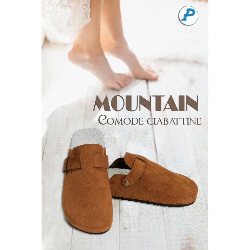 Ciabatta donna pile camoscio MOUNTAIN Nr. 40