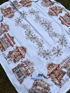 Tovaglia in cotone stampa digitale VILLAGGIO cm 150x250