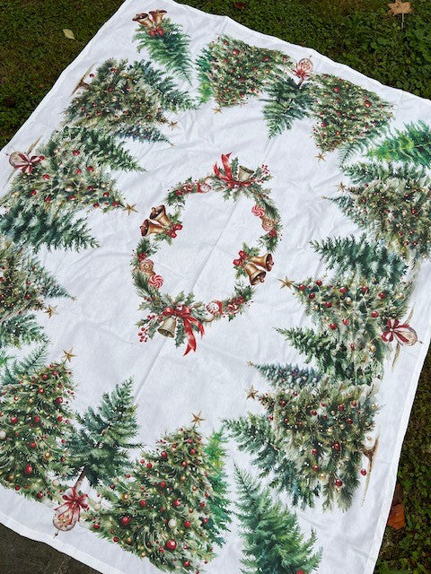 Tovaglia in cotone stampa digitale ALBERELLI cm 150x180