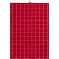 Strofinaccio/Canovaccio Silja rosso con grandi quadri naturali 100% cotone cm 50x70 Ib Laursen  (66211-33)
