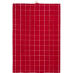 Strofinaccio/Canovaccio Silja rosso con grandi quadri naturali 100% cotone cm 50x70 Ib Laursen  (66211-33)