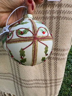 Palla di Natale diam.8 cm dipinta a mano Chic Antique (52905-19)