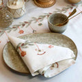 Tovagliolo di stoffa con decori Natalizi color crema in cotone cm 40x40 Chic Antique( 16111319)