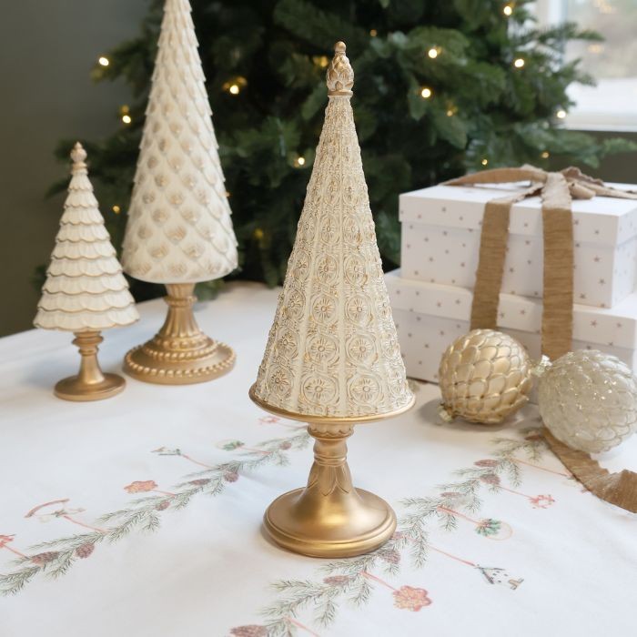 Albero Natale in resina H cm 32  x 11x 10 color crema Chic Antique (52085719)