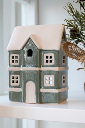 Casetta porta tealight "Chamonix" cm 10x8 x H 14,5 Chic Antique (39114821)