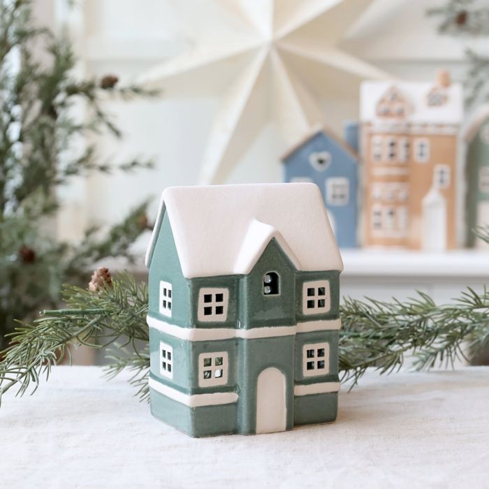 Casetta porta tealight "Chamonix" cm 10x8 x H 14,5 Chic Antique (39114821)