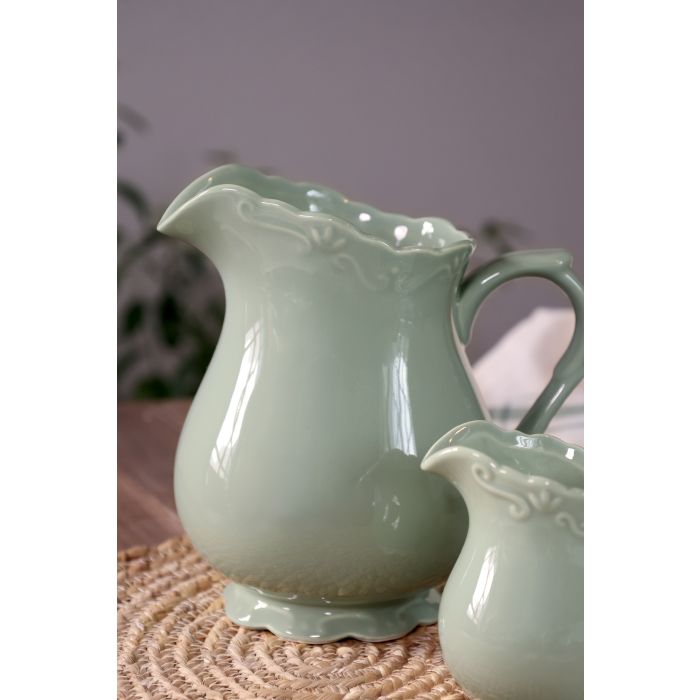 Brocca Provence in porcellana VERDE h cm 18- 110 cl Chic Antique (63009021)