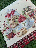 Fodera cuscino in gobelin Natale Tartan Vingi cm 45x45 (senza imbottitura)