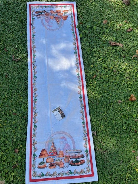 Runner in cotone stampa digitale Natale Vingi cm 45x140