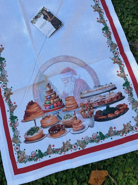 Runner in cotone stampa digitale Natale Vingi cm 45x140