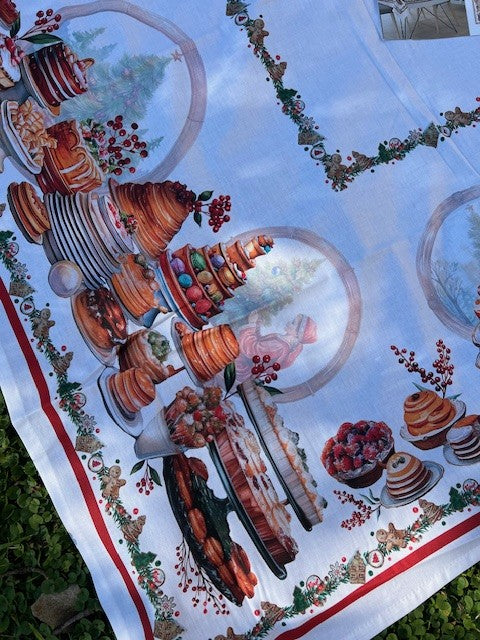 Tovaglia in cotone stampa digitale Natale Vingi cm 140x180