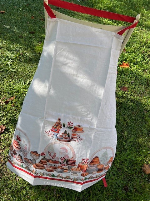 Grembiule in cotone stampa digitale Natale Vingi