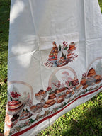 Grembiule in cotone stampa digitale Natale Vingi