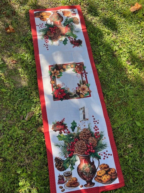 Runner in cotone stampa digitale Tiffany 03 Natale Vingi cm 45x140