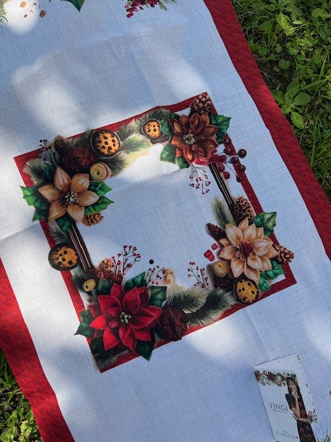 Runner in cotone stampa digitale Tiffany 03 Natale Vingi cm 45x140