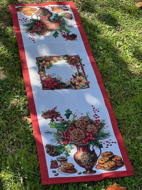 Runner in cotone stampa digitale Tiffany 03 Natale Vingi cm 45x140