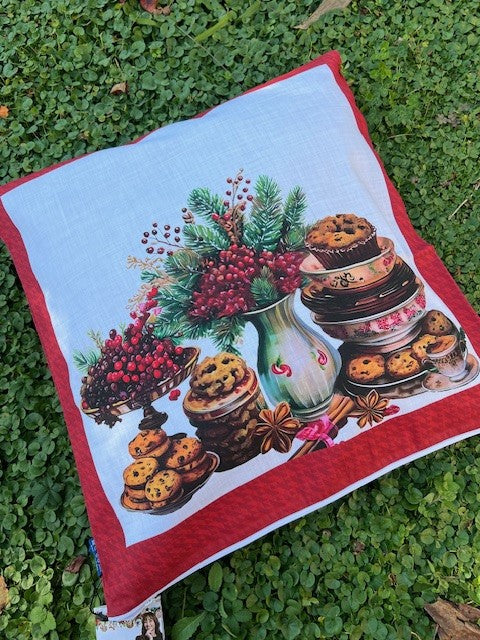 Fodera in cotone stampa digitale Tiffany 03 Natale Vingi cm 45x45