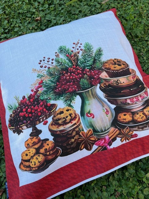 Fodera in cotone stampa digitale Tiffany 03 Natale Vingi cm 45x45