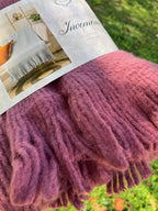 Plaid effetto Mohair con frange Sophie bordeaux cm 130x170