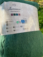 Plaid effetto Mohair con frange Sophie verde cm 130x170