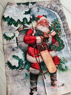 Strofinaccio/Canovaccio Natalizio assortito in 6 disegni Babbo cotone cm 55x80 Vingi