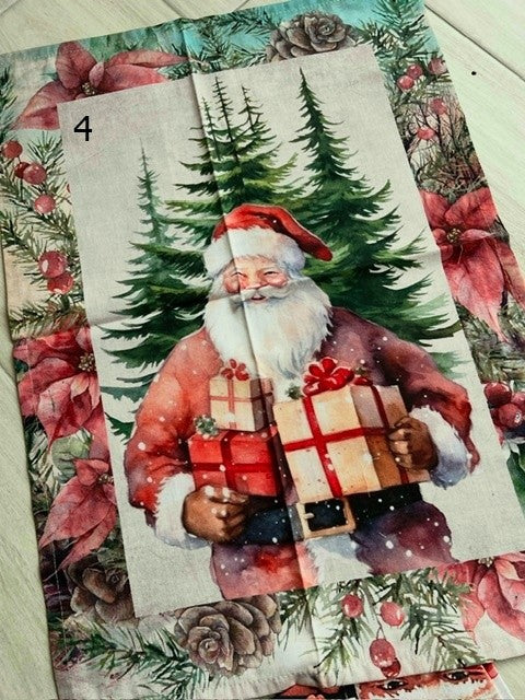 Strofinaccio/Canovaccio Natalizio assortito in 6 disegni Babbo cotone cm 55x80 Vingi
