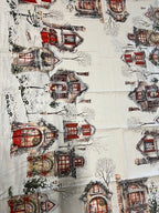Tovaglia cotone stampa digitale Natalizia "Villaggio" cm 140x245