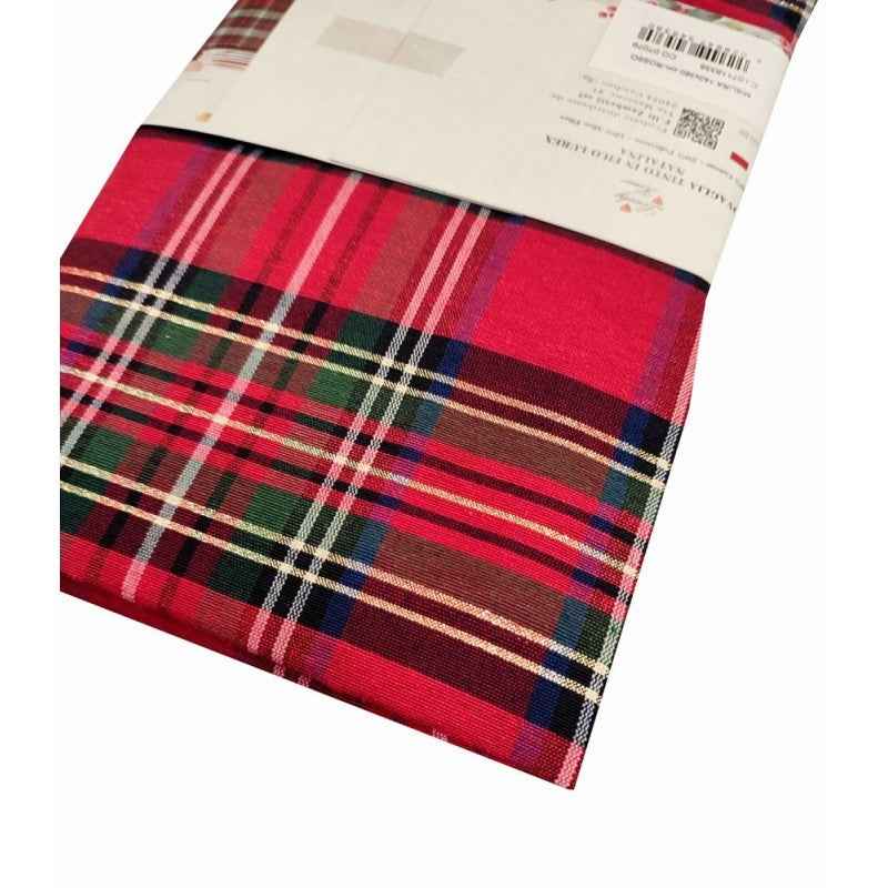 TOVAGLIA NATALINA TINTO IN FILO LUREX LOVELY HOME 140X140